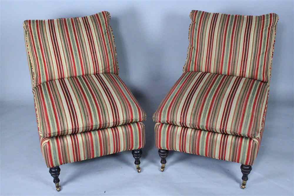 Appraisal: PAIR OF ''ZONDRA'' MITCHELL GOLD UPHOLSTERED CHAIRS having a loose