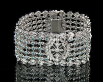 Appraisal: A Le Vian White Blue Diamond Bracelet Wide k six