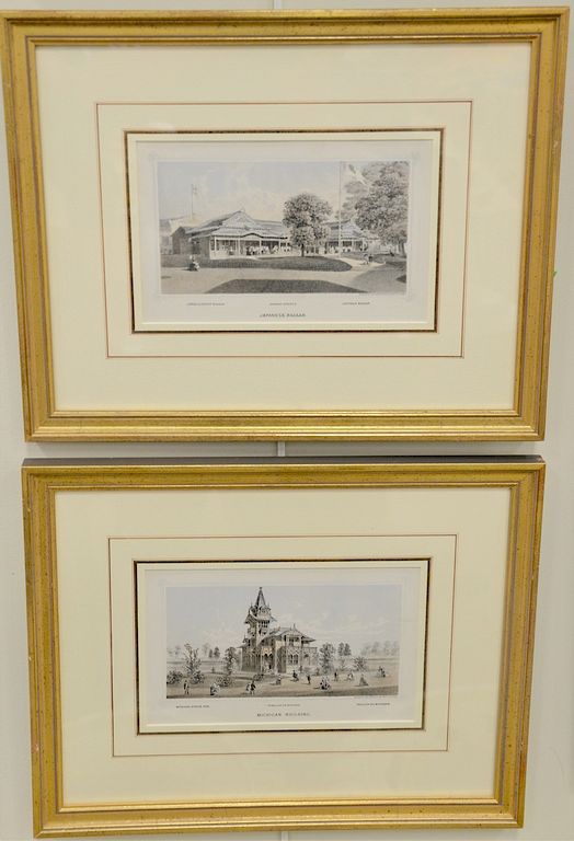 Appraisal: Group of fourteen framed lithographs to include a set of