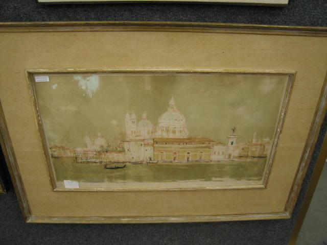 Appraisal: Handcolored Woodblock Print of Venice by Michel C Lry numbered