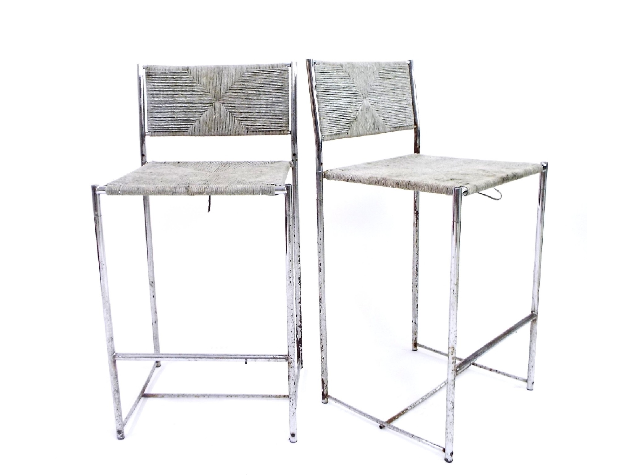 Appraisal: Giandomenico Bellotti for Alias - 'Paludis' stool pair of woven