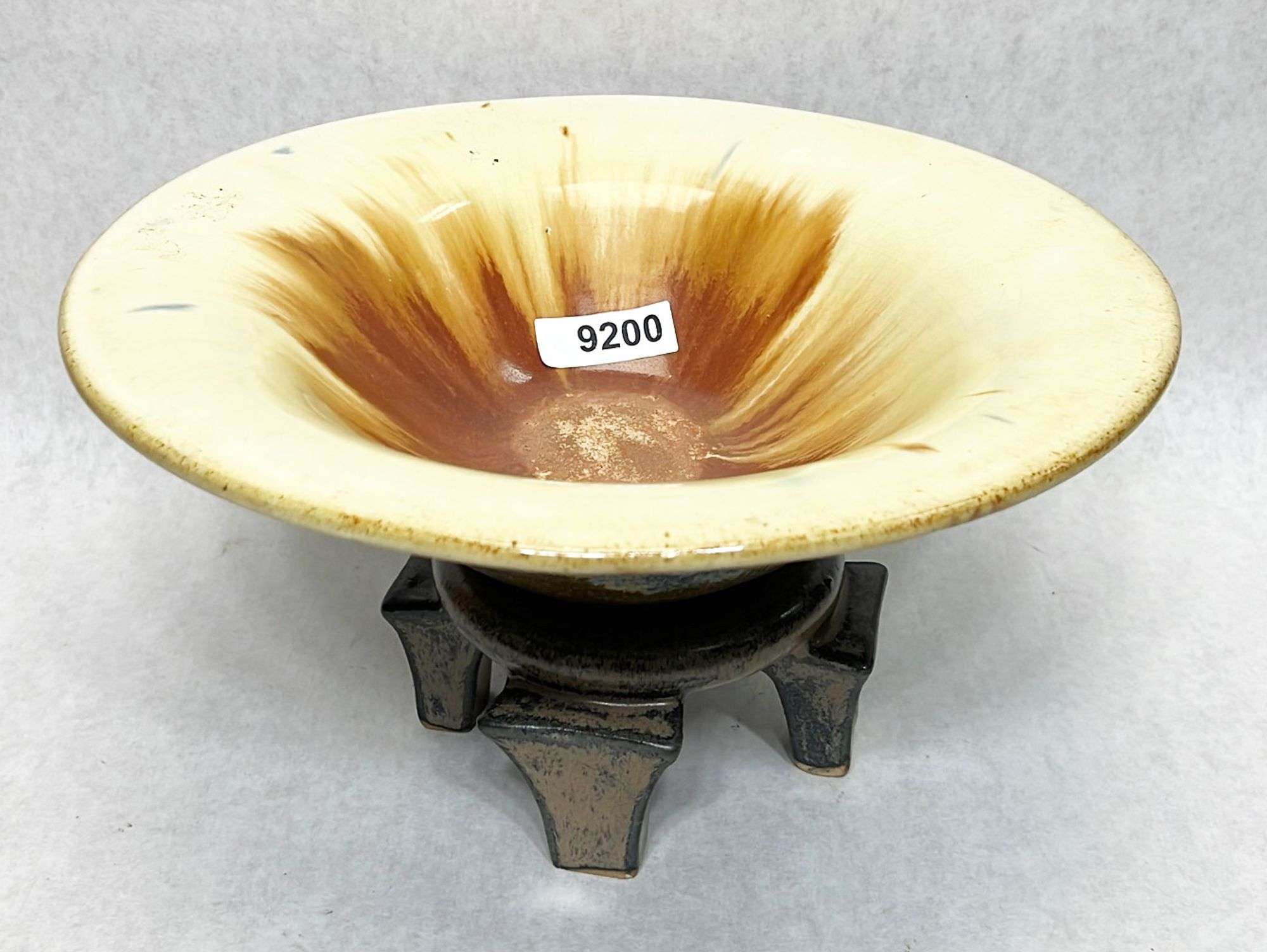 Appraisal: Fulper art pottery footed bowlMeasures in diameter