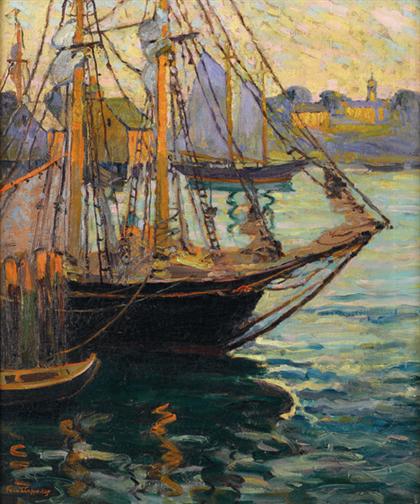 Appraisal: FERN ISABEL COPPEDGE american - HARBOR SCENE Signed 'Fern I