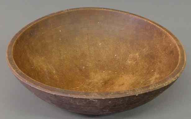 Appraisal: Turned wood bowl late th c approx dia