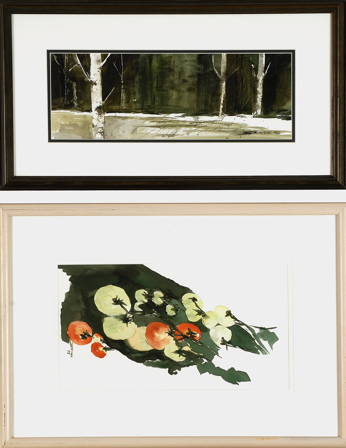 Appraisal: FOUR FRAMED WATERCOLORS TOM STRINGE Cape Cod Contemporary Rob Roy