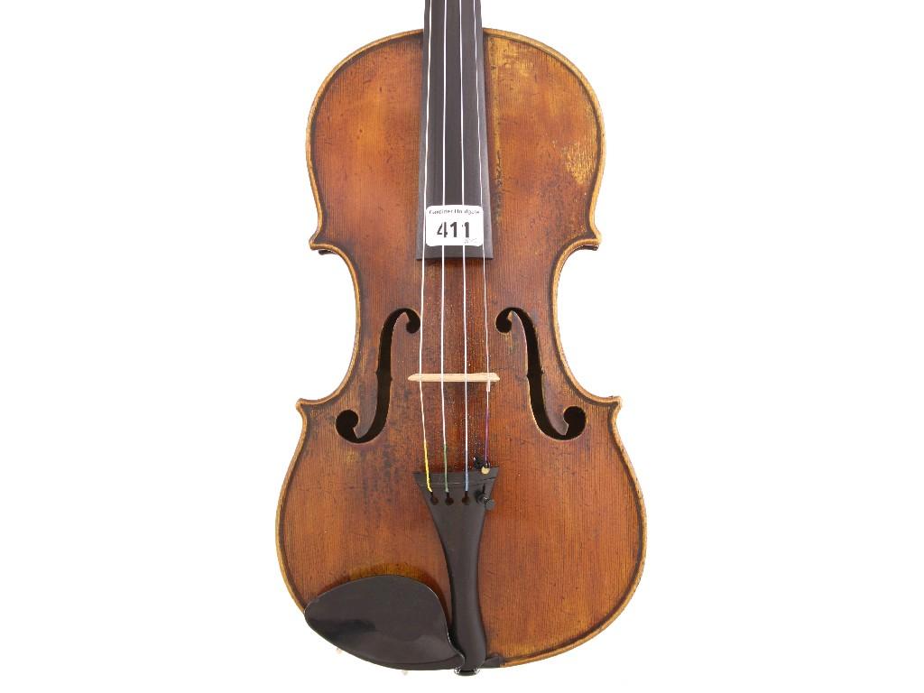 Appraisal: German violin circa cm bow stamped A Zeller case