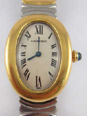 Appraisal: Cartier Paris A French hallmarked carat gold Cartier Baignoire wrist