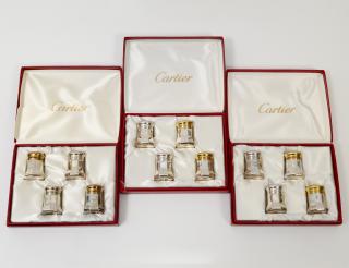 Appraisal: SET OF TWELVE CARTIER STERLING SILVER INDIVIDUAL SHAKERS French Height