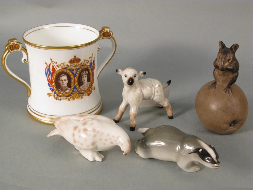 Appraisal: A Beswick lamb in two Russian animal models Poole mouse