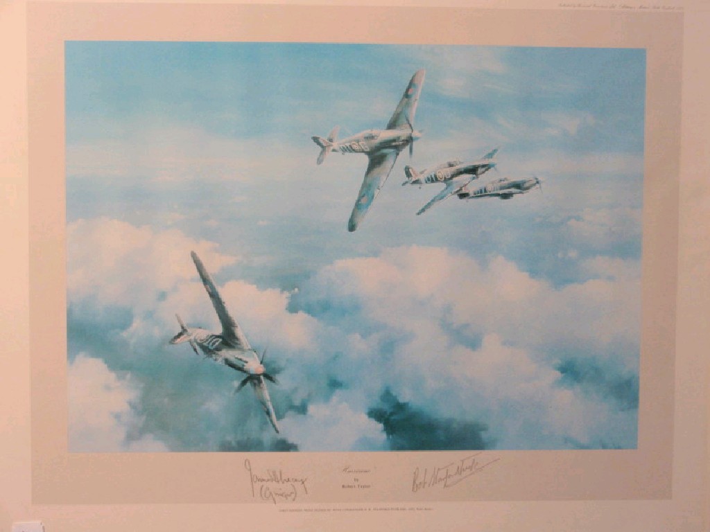 Appraisal: After Robert Taylor Two first edition signed prints Hurricane signed