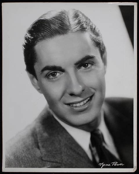 Appraisal: A Tyrone Power group of personally-owned black and white portrait