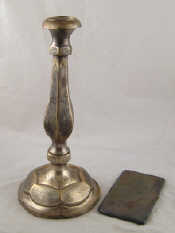 Appraisal: An Austro Hungarian assayed silver candlestick ht cm approx grams