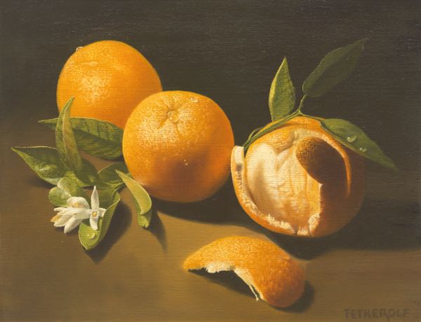 Appraisal: JAMES FETHEROLF AMERICAN - x Still life with oranges Oil