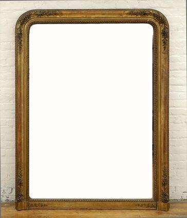 Appraisal: Napoleon III Giltwood Overmantel Mirror x in