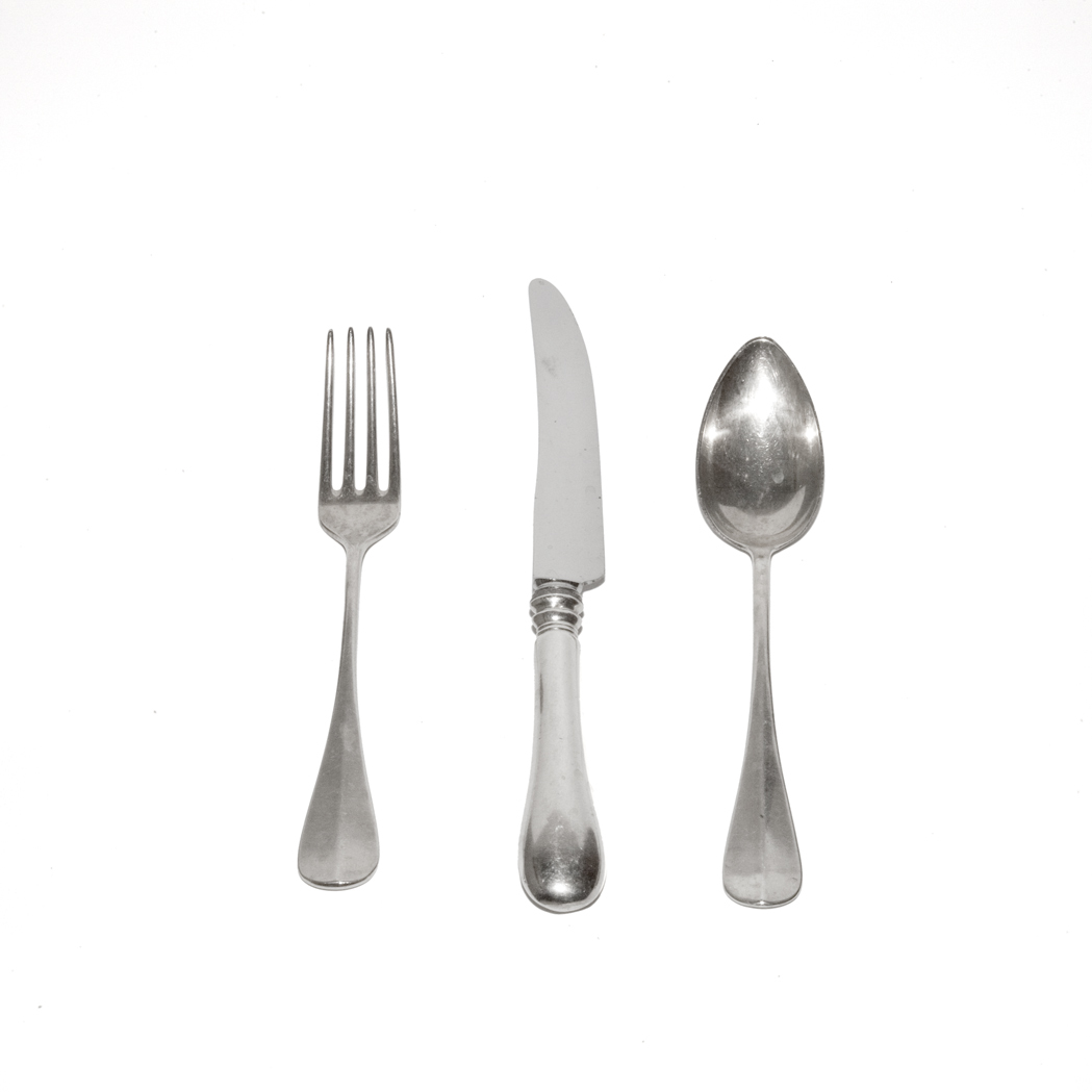 Appraisal: Assembled Continental Silver and Silver Plated Flatware Service Primarily Austrian