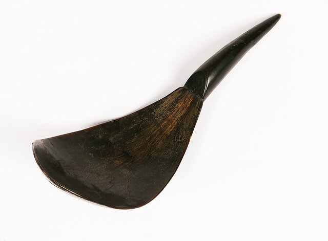 Appraisal: A NORTH AMERICAN HAIDA GOAT HORN SPOON OR LADLE with