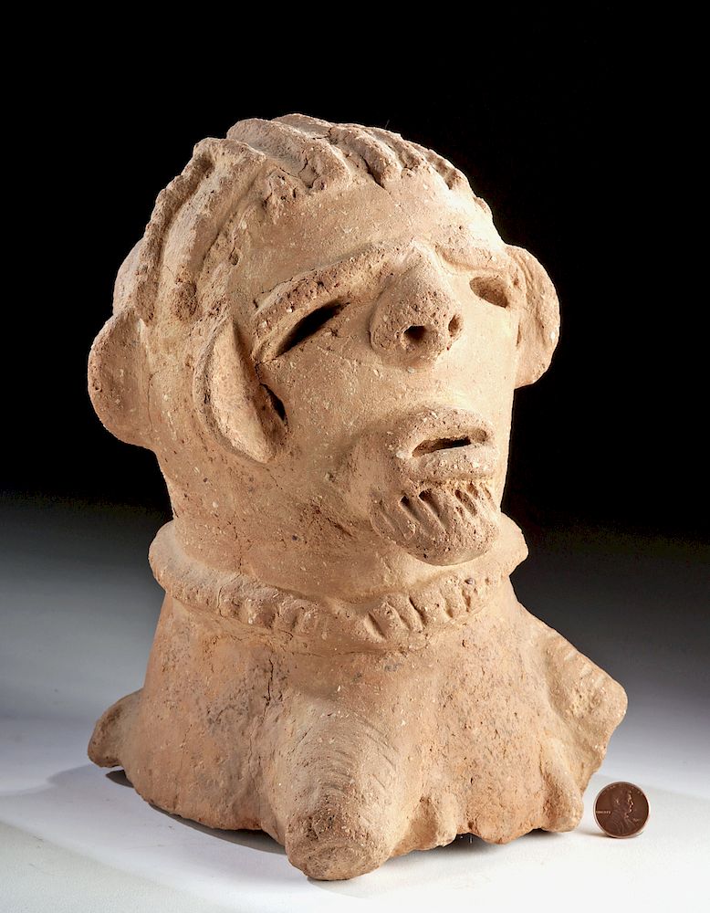 Appraisal: Ancient African Katsina Terracotta Janus Figure West Africa modern day