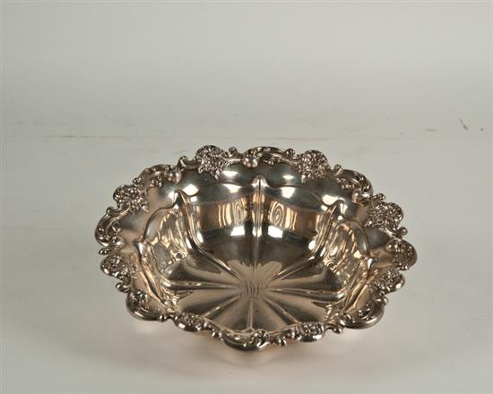 Appraisal: A Gorham Sterling Bowl having a floral and rococo applied