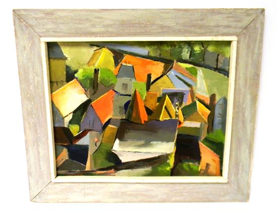 Appraisal: Elizabeth Lane Cutter American th C Roof Tops oil on