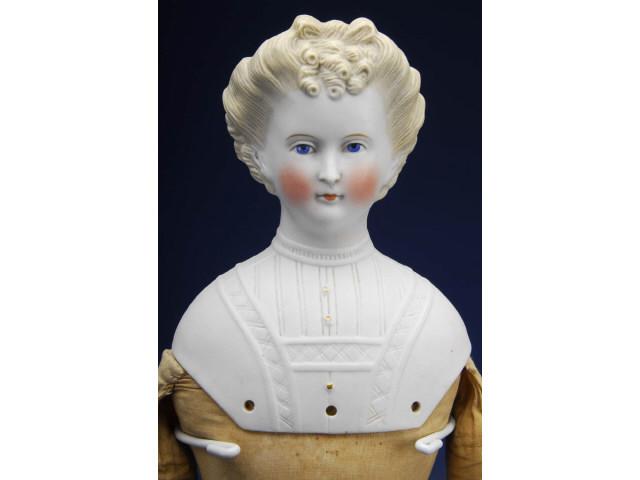 Appraisal: Countess Dagmar Parian Lady Germany ca untinted bisque shoulder head