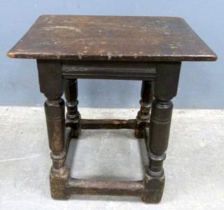 Appraisal: th century oak joint stool cm cm cm