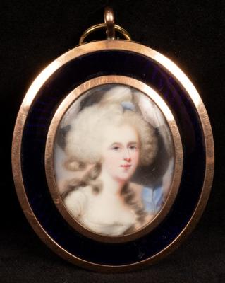 Appraisal: Henry Spicer - Portrait Miniature of Sarah Rodbard - wearing