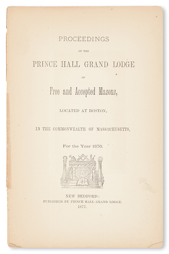 Appraisal: FRATERNAL--MASONIC Group of five th century African American Masonic Lodge