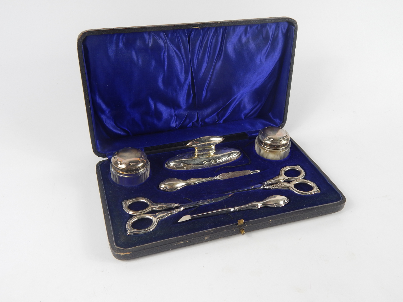 Appraisal: A George V silver manicure set comprising two pairs of