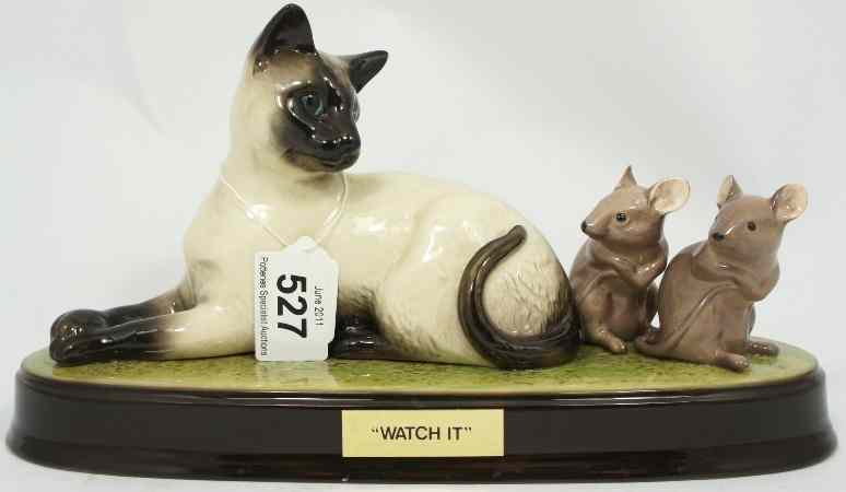 Appraisal: Beswick Tableau Figure of Siamese cat and Two Mice ''Watch