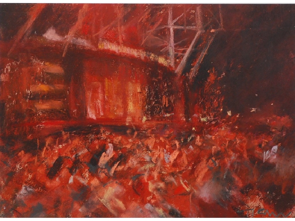 Appraisal: MARC GRIMSHAW b PASTEL Old Trafford Football ground Manchester signed