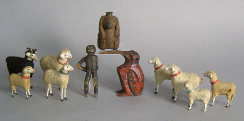 Appraisal: Eleven carved animal figures early th c