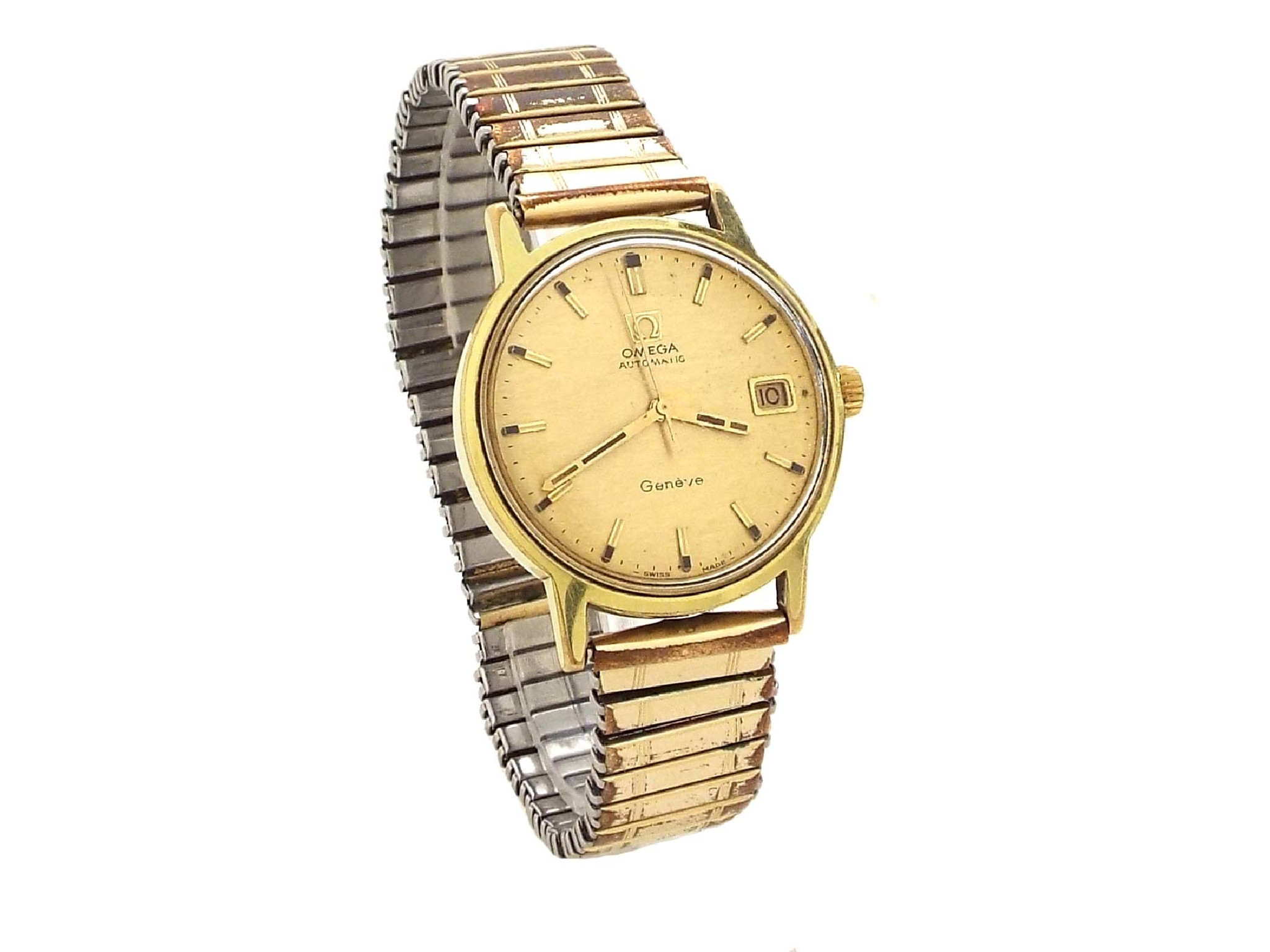 Appraisal: Omega Automatic Geneve gold plated gentleman's wristwatch the circular gilt