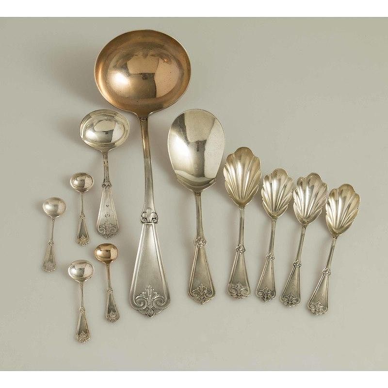 Appraisal: Assorted Silver Serving Pieces Pacific Pattern pieces silver serving pieces