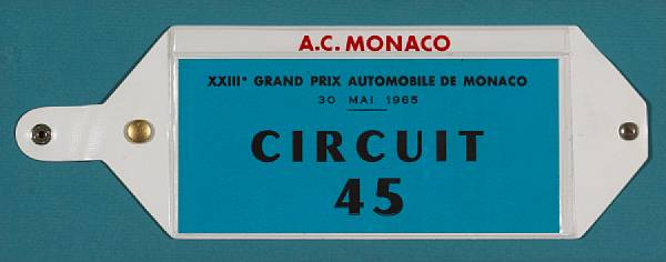 Appraisal: A Circuit pass for the XXIII Monaco Grand Prix printed