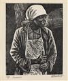 Appraisal: ELIZABETH CATLETT - Survivor Linoleum cut x mm x inches