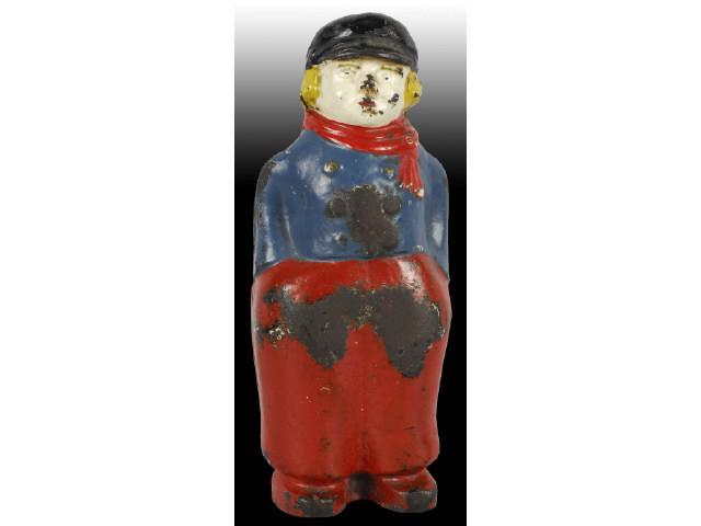 Appraisal: Cast Iron Dutch Boy Doorstop Still Bank Description Manufacturer conversion