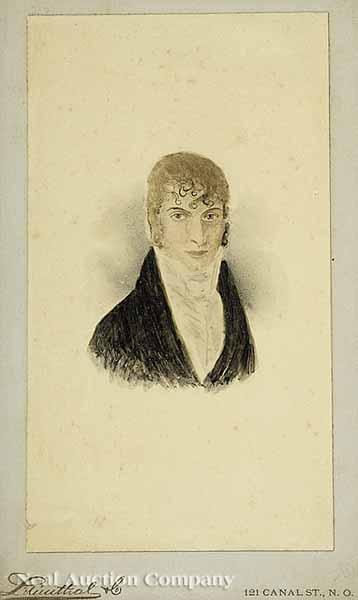 Appraisal: American School early th c Portrait of a Regency Dandy