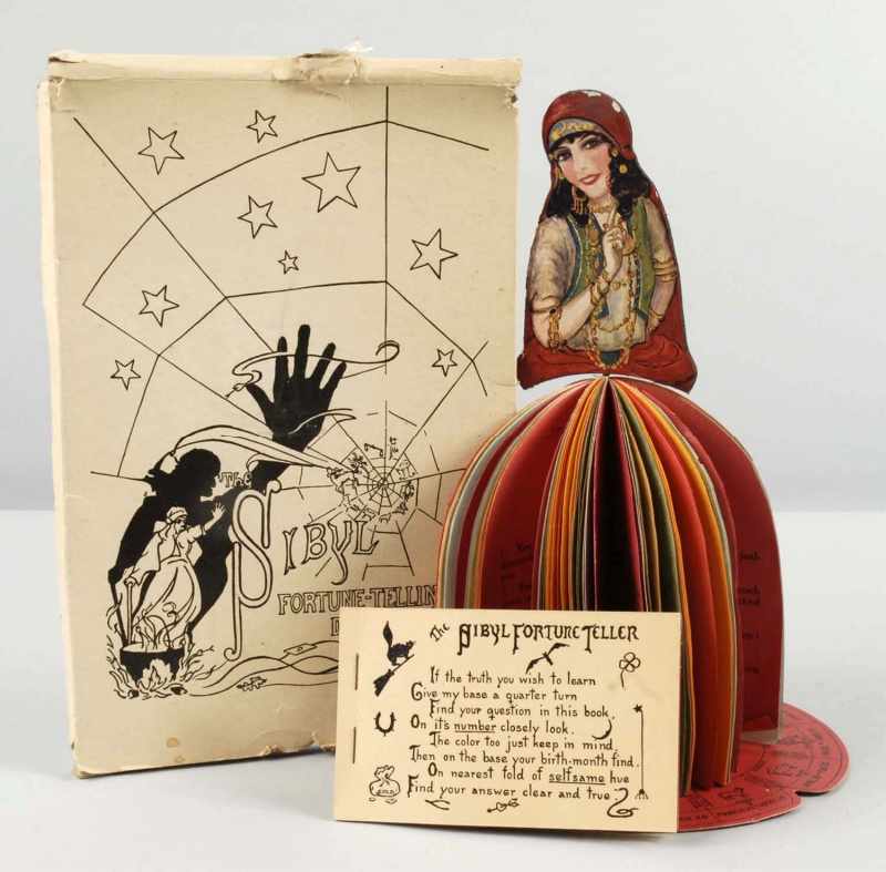 Appraisal: Paper Halloween Doll Description Sybil Fortune Teller Doll with box