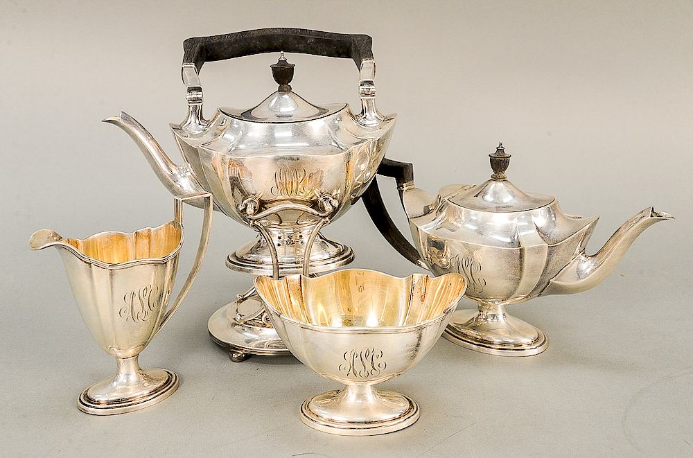 Appraisal: Gorham four piece tea set sold by Bigelow Kennard tallest