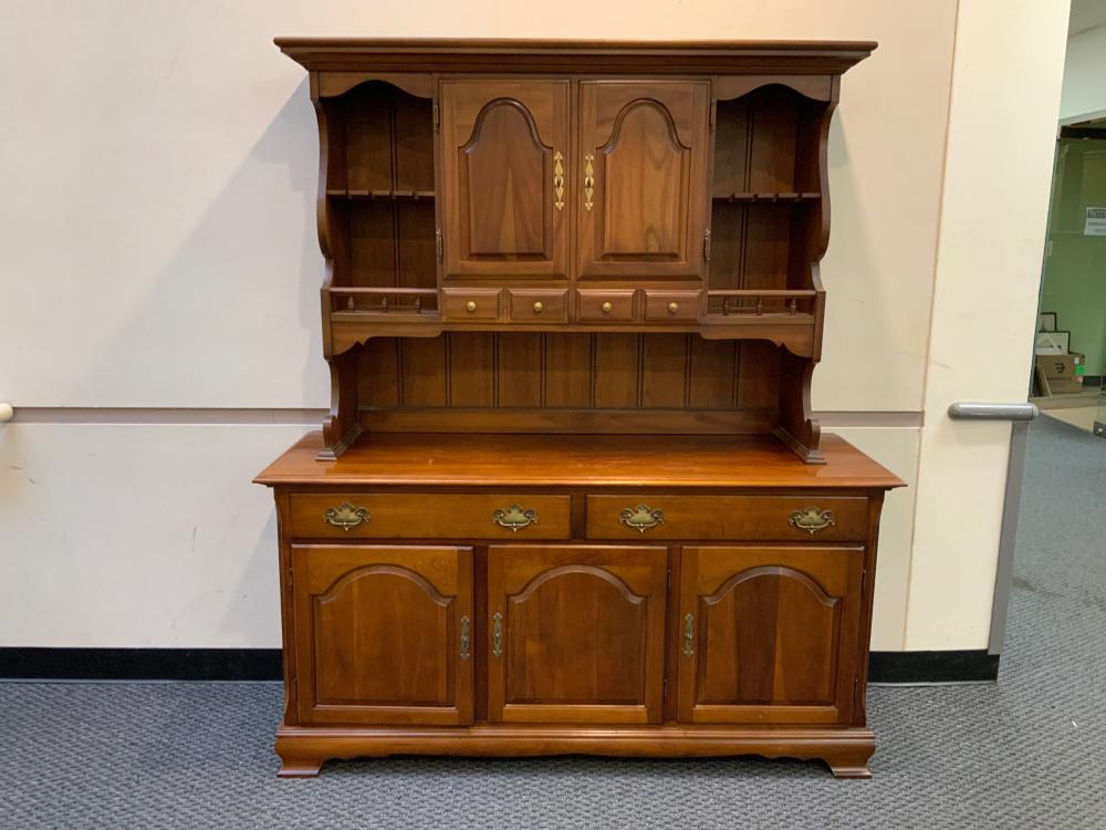 Appraisal: Federal Style Cherry Two-Part Hutch Cabinet x x in x