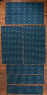 Appraisal: Silk Blend Dragonfly Draperies w Valances Blue silk blend drapes