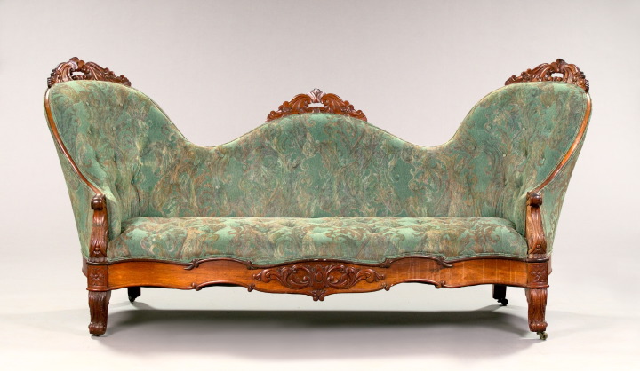 Appraisal: American Rococo Revival Rosewood Sofa third quarter th century the