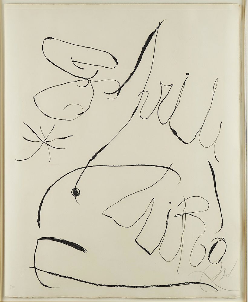 Appraisal: Joan Miro Espriu Etching Joan Miro - Etching on paper