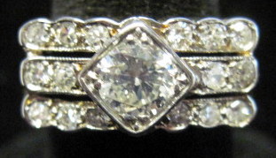 Appraisal: karat yellow gold and diamond ring Approximately carat center diamond