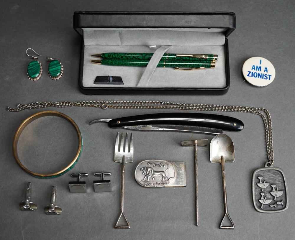 Appraisal: ASSORTED PERSONAL ARTICLES INCLUDING THREE FELMORE NOVELTY STERLING FLATWARE OZ