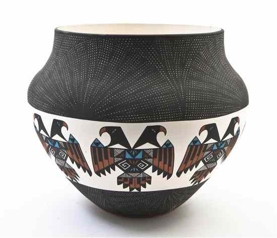 Appraisal: A Laguna Pueblo Pottery Vase J Marris of squat baluster