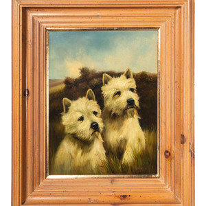 Appraisal: After Arthur Wardle British - Portrait of Two Terriers reproduction