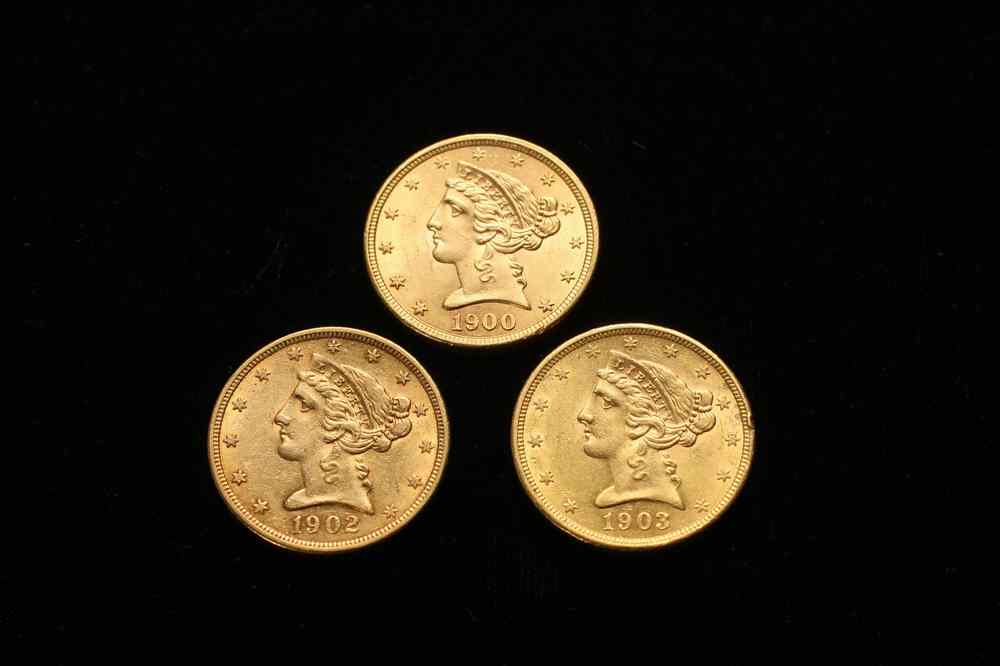 Appraisal: COINS - Liberty Head gold coins S S ungraded From