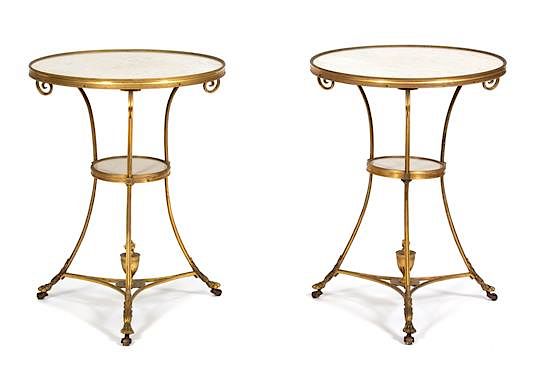 Appraisal: A Pair of Louis XVI Style Gilt Bronze and White