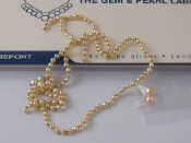 Appraisal: A natural pearl necklace accompanied by Gem and Pearl laboratory